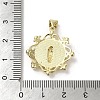 Brass Pave Shell Pendants KK-I708-16A-G-3