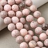 Natural Pink Zebra Jasper Beads Strands X-G-P231-01-10mm-9
