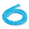 Baking Paint Imitation Jade Glass Bead Strands DGLA-A034-J8MM-A13-4
