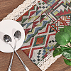Geometric Pattern Burlap Table Runner AJEW-WH0258-754-4