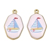 Printed 304 Stainless Steel Enamel Pendants SA-CBA1ED9-21G-01-1