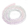 Transparent Painted Glass Beads Strands DGLA-A034-T1mm-A23-5