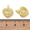 Brass Micro Pave Clear Cubic Zirconia Pendants CU-CBA6E4E-19G-A-3