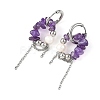 Natural Amethyst Chips Drop Earrings EJEW-TA00817-02-4