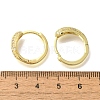 Brass Clear Cubic Zirconia Hoop Earrings EJEW-M047-01G-5