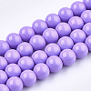 Painted Glass Bead Strands X-DGLA-S071-6mm-B38-1