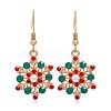 Christmas Theme Alloy Plastic Dangle Earrings FS-WG6FBD6-24-1