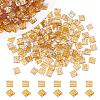 2-Hole Transparent Glass Seed Beads SEED-WH0004-01-1