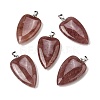 Natural Strawberry Quartz Pendants G-F820-04P-09-1