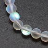 Synthetic Moonstone Beads Strands G-F142-6mm-01-3