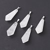 Natural Quartz Crystal Pointed Pendants G-I314-02P-20-1
