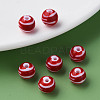 Opaque Striped Acrylic Beads MACR-S373-27D-01-6