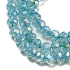 Transparent Baking Paint Glass Beads Strands DGLA-F002-02B-02-4