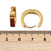 304 Stainless Steel Enamel Hoop Earrings EJEW-K268-19G-03-5