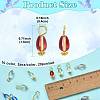 20Pcs 10 Colors Transparent Glass Pendants PALLOY-FS00073-3