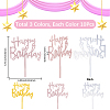 3 Sets 3 Colors Acrylic Cake Toppers Decorations DIY-SP0003-28-2