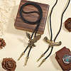 2Pcs 2 Styles Alloy Eagle Pendant Bolo Tie Necklaces NJEW-HY0001-16-3