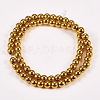 Electroplate Non-magnetic Synthetic Hematite Beads Strands X-G-J169A-6mm-04-2