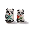 Handmade Printed Porcelain Beads PORC-G007-01-2
