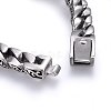304 Stainless Steel Curb Chains Bracelets BJEW-E346-02AS-3