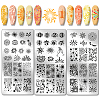 Stainless Steel DIY Nail Art Templates MRMJ-WH0092-042-1