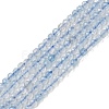 Grade A Natural Aquamarine Beads Strands X-G-E411-19F-2mm-1