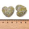 Sparkling Acrylic Heart Beads with Rhinestone Embellishment LS-OACR-NH0001-02B-05-3