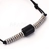Non-magnetic Synthetic Hematite Braided Beads Bracelets BJEW-JB04313-2