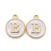 Golden Plated Alloy Charms LS-ENAM-S118-01B-1