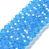 Baking Electroplate Glass Beads Strands DGLA-A039-J8mm-B12-1