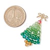 Golden Glass & Alloy Pendants PALLOY-JF02987-2