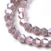 Opaque Solid Color Electroplate Glass Beads Strands LS-EGLA-A039-P2mm-B13-2