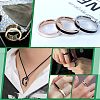 12Pcs Stainless Steel Grooved Finger Ring Settings STAS-UN0038-94B-7
