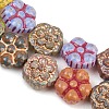 Painted Glass Beads Strands GLAA-F133-07H-4