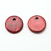 Dyed Flat Round Coconut Charms COCO-N001-02F-12mm-2