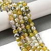 Dyed & Heated Natural Fire Crackle Agate Beads Strands G-P539-B01-16-2