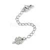 Brass Micro Pave Cubic Zirconia Ends with Chains KK-U043-04P-1