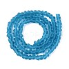 Frosted Transparent Glass Beads Strands LS-GLAA-N016-4mm-28-3