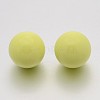 No Hole Spray Painted Brass Round Ball Beads Fit Cage Pendants KKB-J002-14-1