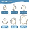   90Pcs 12 Style Teardrop Brass Linking Rings KK-PH0009-91-2