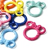 10Pcs Spray Painted Alloy Spring Gate Rings FIND-YW0001-59-3
