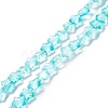 Transparent Glass Beads Strand GLAA-F112-04E-2