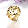 Real 18K Gold Plated Tin Alloy Czech Rhinestone Hollow Wide Band Rings RJEW-BB01048-8G-1-3