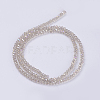 Electroplate Glass Beads Strands GLAA-F076-FR09-2