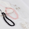 3Pcs 3 Colors Glass & Rhinestone Beaded Phone Hand Strap Chains AJEW-LP0001-15-3