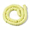 Flat Round Handmade Polymer Clay Beads CLAY-R067-10mm-23-3