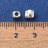 Cuboid Alloy Beads FIND-G066-02S-3