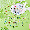 90Pcs 9 Styles Glass Triangle Pendants PALLOY-TAC0258-5