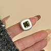 Brass Pave Cubic Zirconia Cuff Open Rings WG61A4F-02-1
