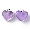 Transparent Resin Pendants X-RESI-R429-30B-2